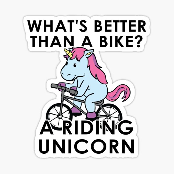 Unicorn Bike Stickers Redbubble