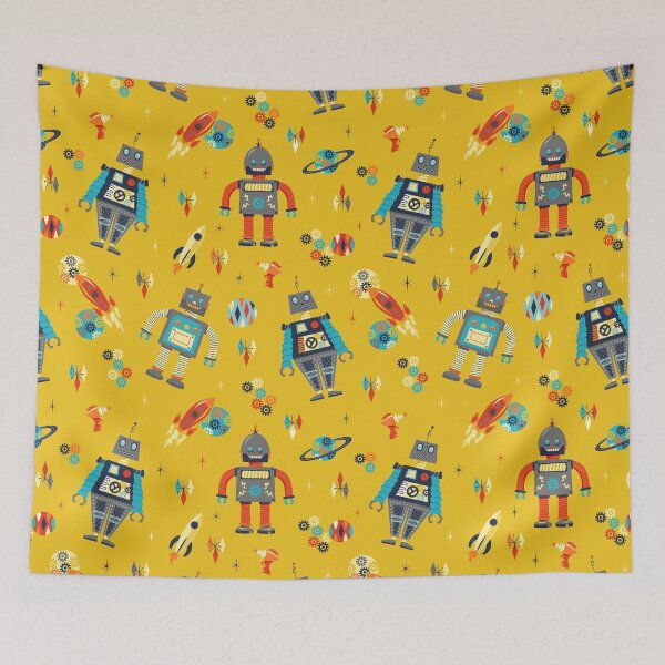 Item preview, Retro Robots designed and sold by latheandquill.