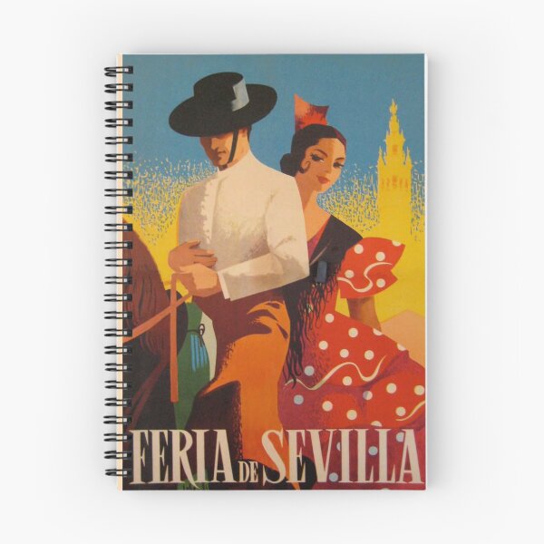 Item preview, Feria de Sevilla, Spain, Colorful Vintage Travel Poster designed and sold by vintagevivian.