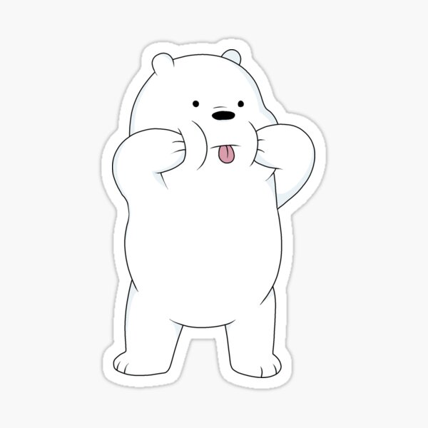 pix Ice Bear We Bare Bears Stickers we bare bears ice bear sticker by valentinahramov redbubble