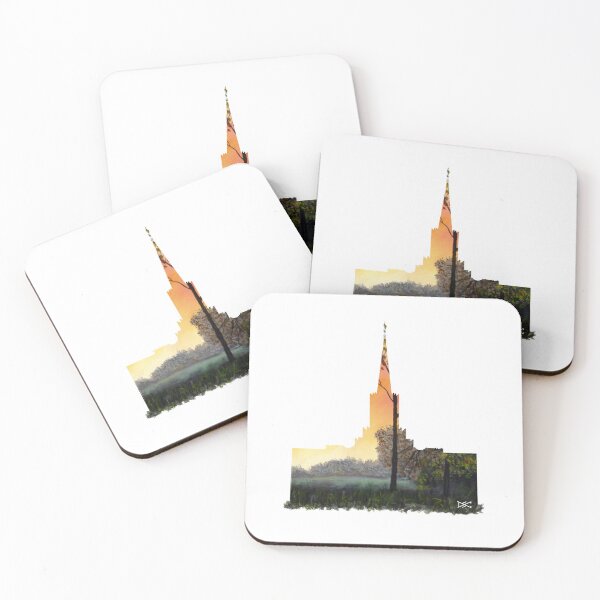 Item preview, Jordan River LDS Temple Sunset Through Trees Silhouette designed and sold by DSC Arts.