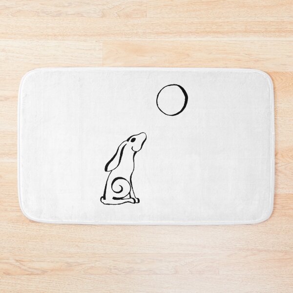 Item preview, Moongazing hare - black designed and sold by Pookiiverse.