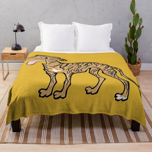 Item preview, Greyhound - Light Brindle (Full Body) YELLOW BG designed and sold by TheChicken.