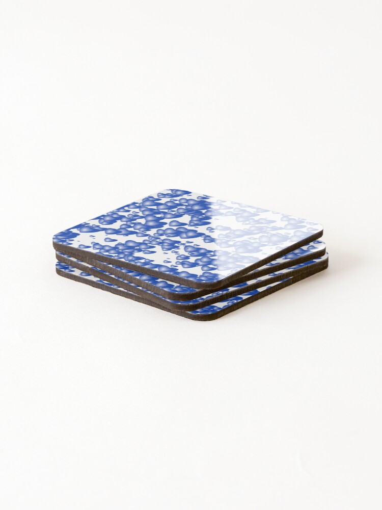Alternate view of Blue heart pattern Coasters (Set of 4)
