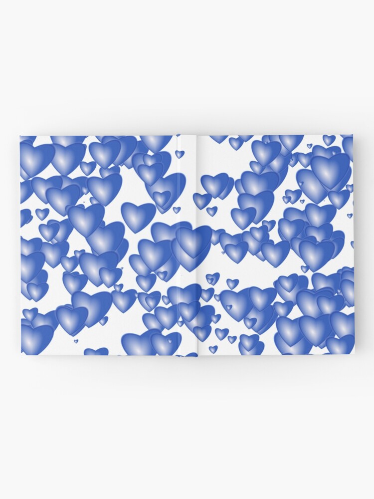 Alternate view of Blue heart pattern Hardcover Journal