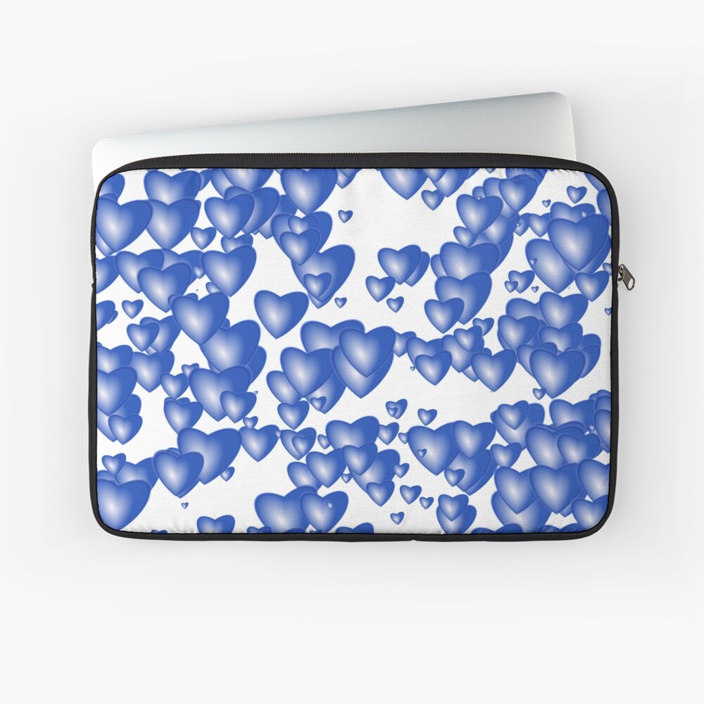 Blue heart pattern Laptop Sleeve