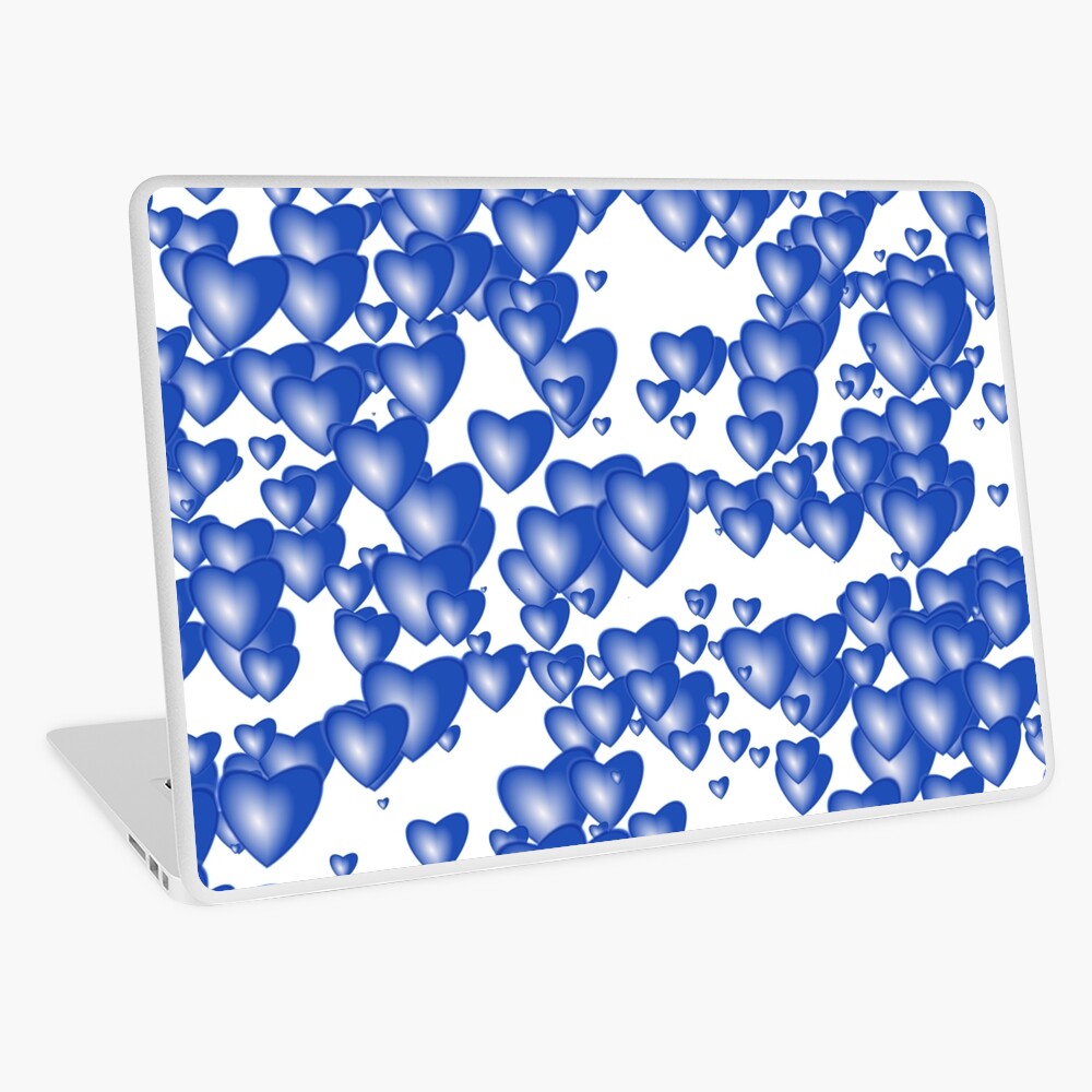 Blue heart pattern Laptop Skin