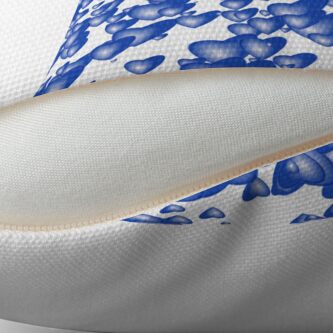 Alternate view of Blue heart pattern Floor Pillow