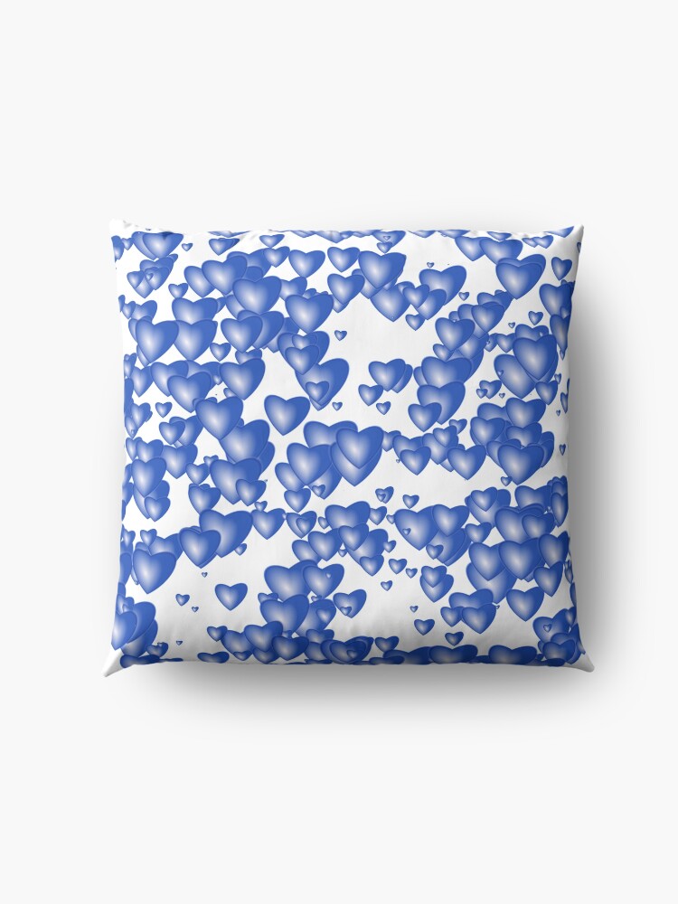 Alternate view of Blue heart pattern Floor Pillow