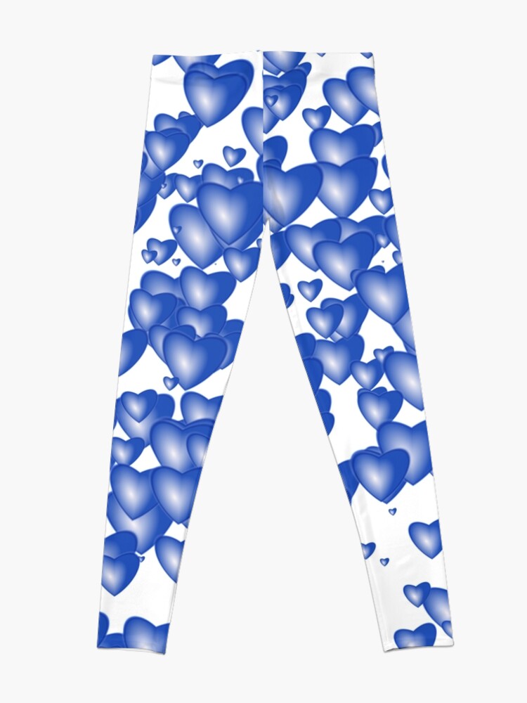 Alternate view of Blue heart pattern Leggings