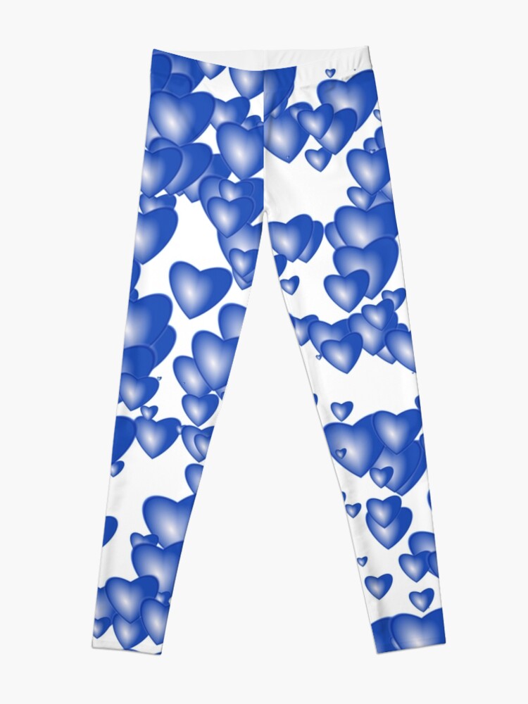 Alternate view of Blue heart pattern Leggings