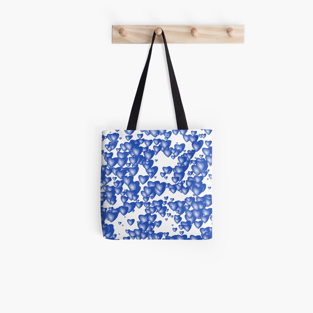 Blue heart pattern Tote Bag