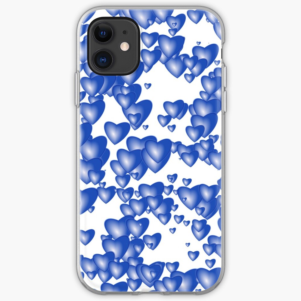 Blue heart pattern iPhone Case & Cover