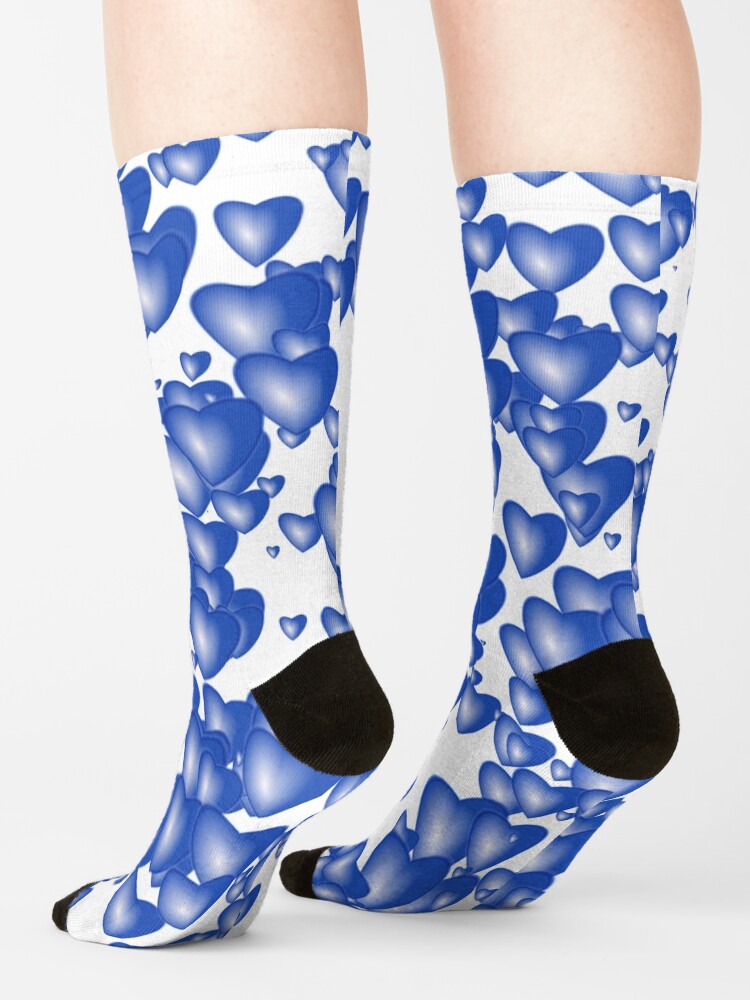 Alternate view of Blue heart pattern Socks