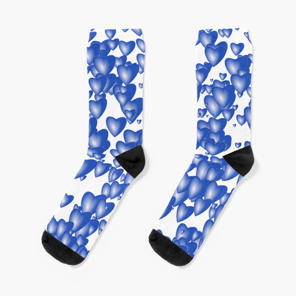 Blue heart pattern Socks
