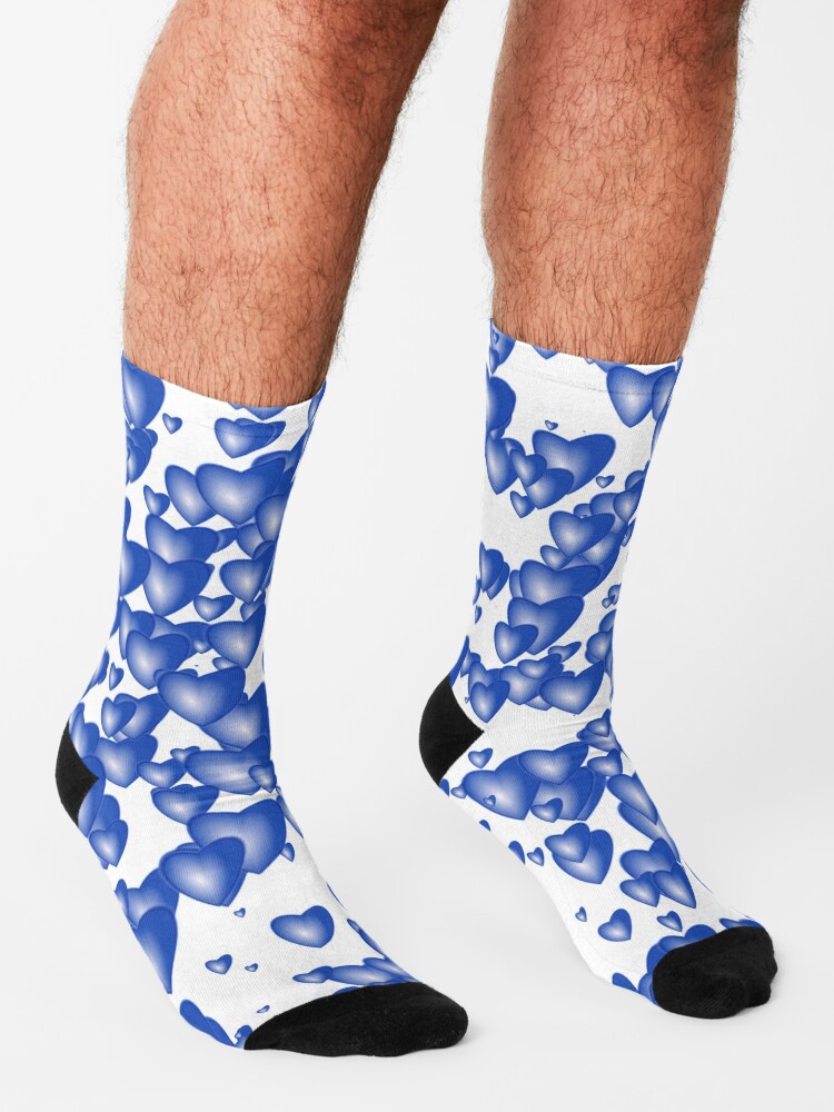 Alternate view of Blue heart pattern Socks