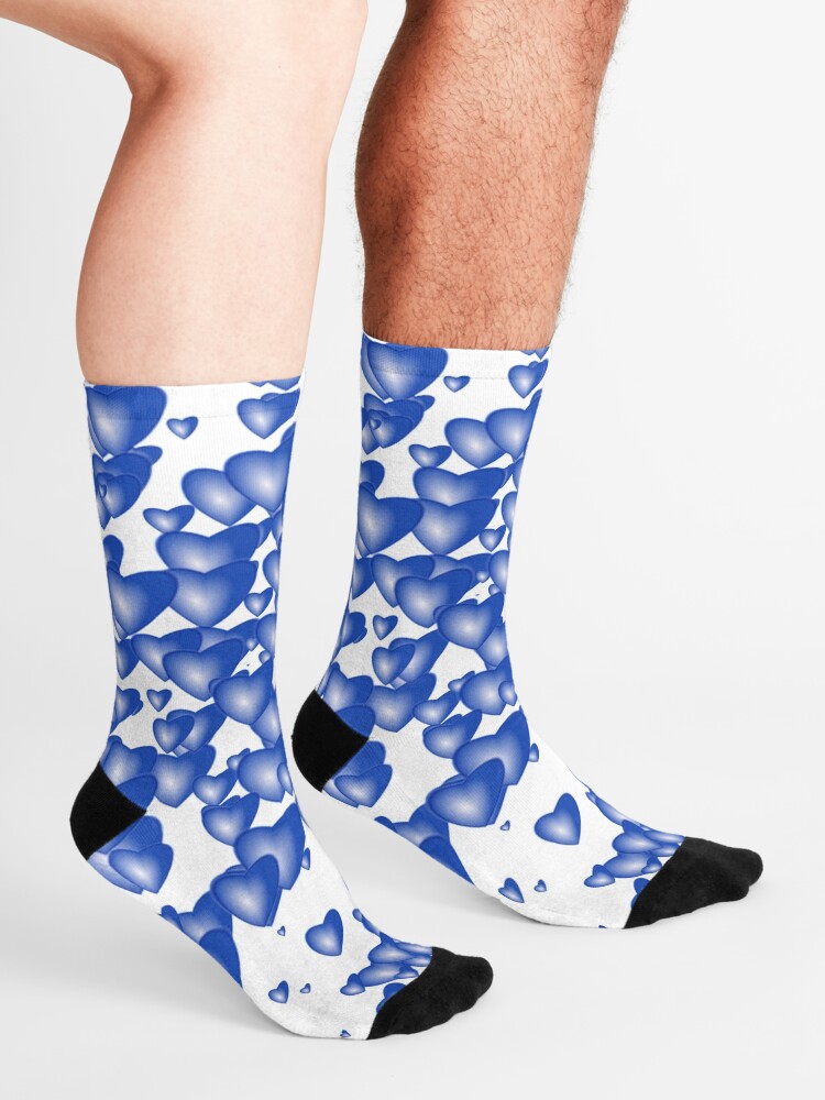 Alternate view of Blue heart pattern Socks