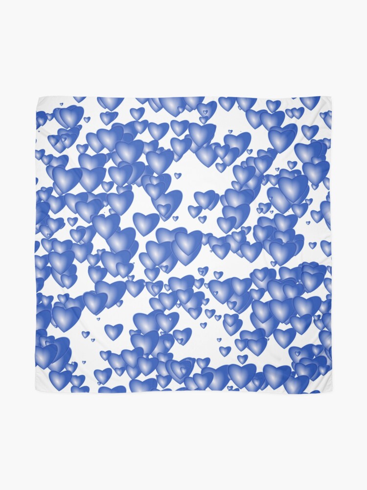 Alternate view of Blue heart pattern Scarf