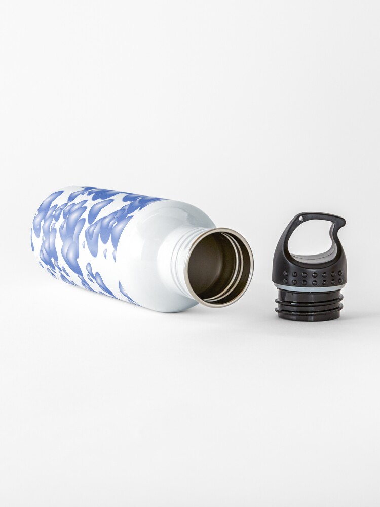 Alternate view of Blue heart pattern Water Bottle