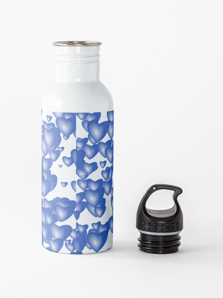 Alternate view of Blue heart pattern Water Bottle