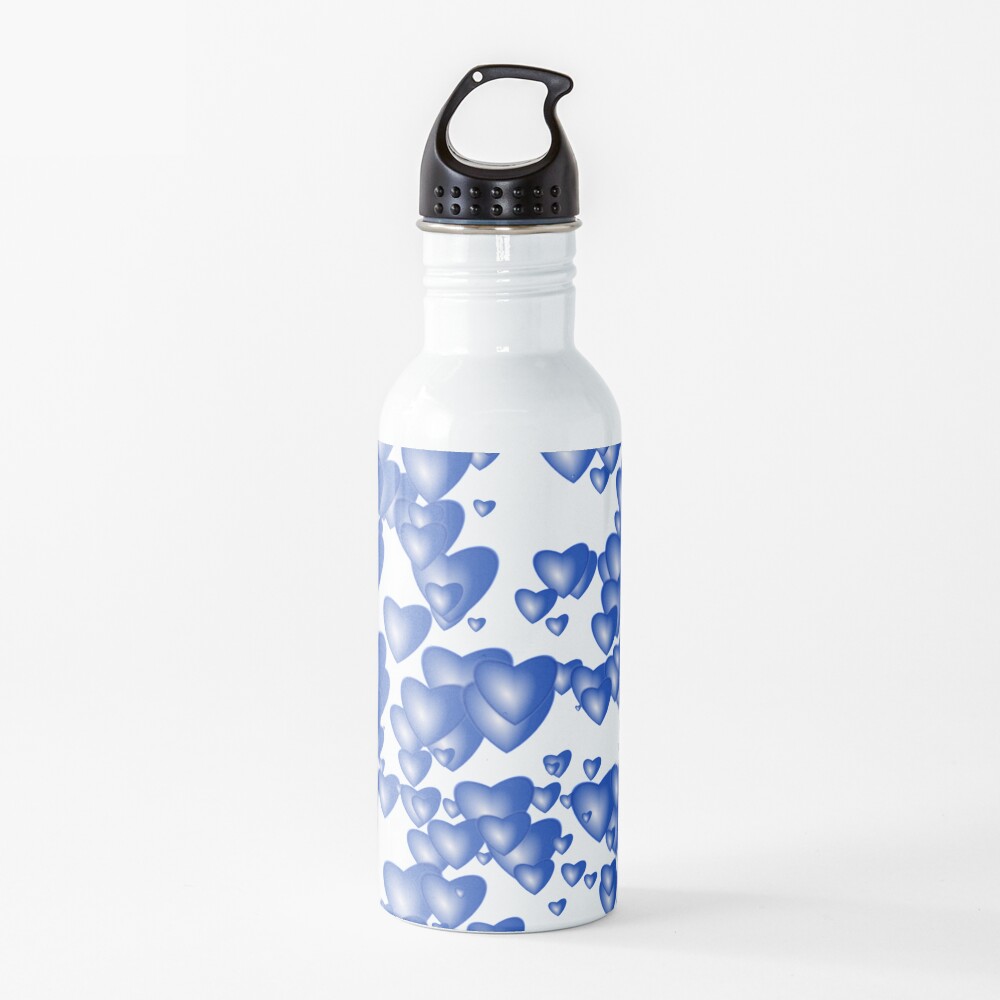 Blue heart pattern Water Bottle