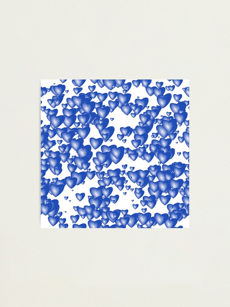 Alternate view of Blue heart pattern Photographic Print