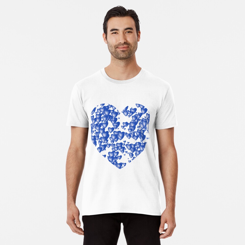 Blue heart pattern Premium T-Shirt