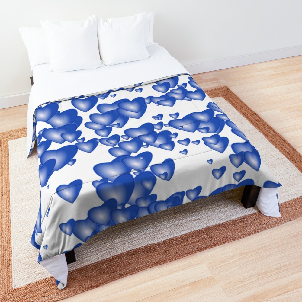 Blue heart pattern Comforter