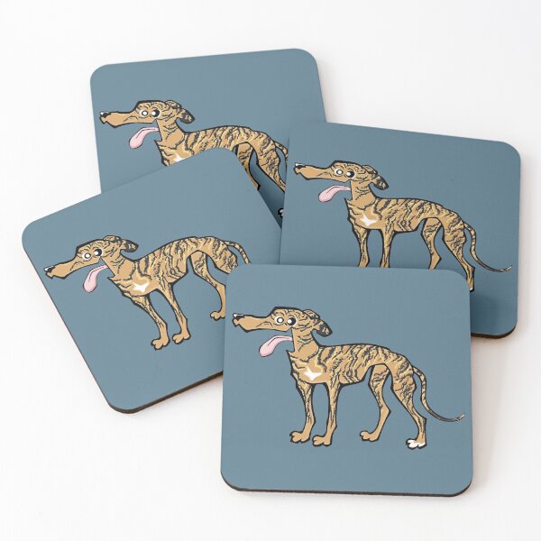 Item preview, Greyhound - Light Brindle (Full Body) BLUE BG designed and sold by TheChicken.