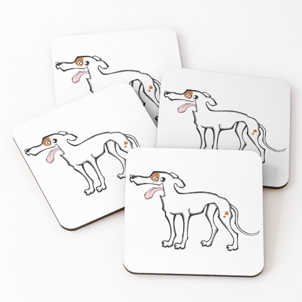 Item preview, Greyhound - White and Fawn (Full Body) WHITE BG designed and sold by TheChicken.