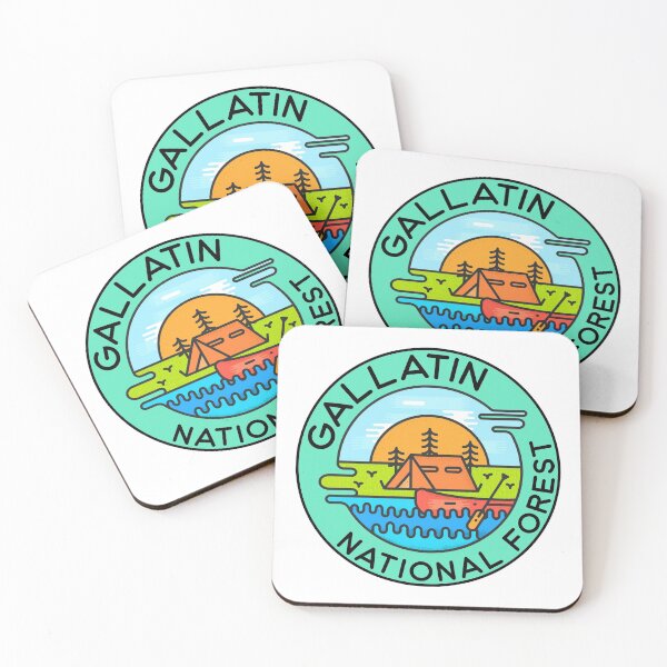 Item preview, Gallatin National Forest Montana Camping Canoe designed and sold by DESTINATIONS DECAL DOS.