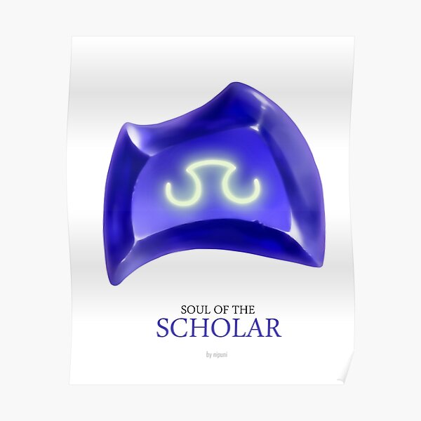 "Soul of the Scholar -white" Poster by nipuni | Redbubble image.