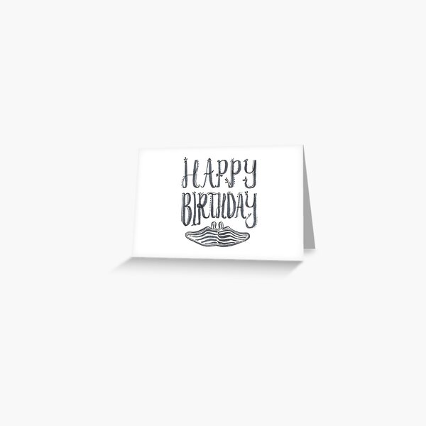 Item preview, Happy Birthday moustache designed and sold by Lyn Ellison.