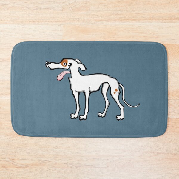 Item preview, Greyhound - White and Fawn (Full Body) BLUE  BG designed and sold by TheChicken.