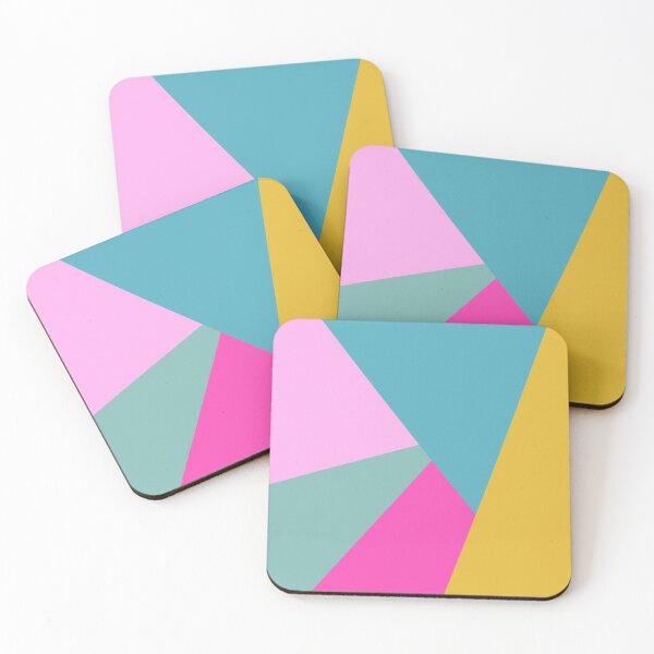 Item preview, Bright and Bold Color Block Geometric Pattern in Blue, Yellow, and Pink designed and sold by JuneJournal.