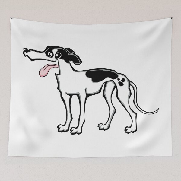 Item preview, Greyhound - White and Black (Full Body) WHITE BG designed and sold by TheChicken.