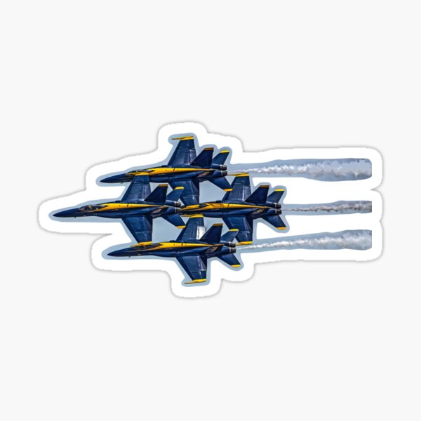Navy Blue Angels F18 Jets Practicing At Pensacola Naval Air Station Sticker