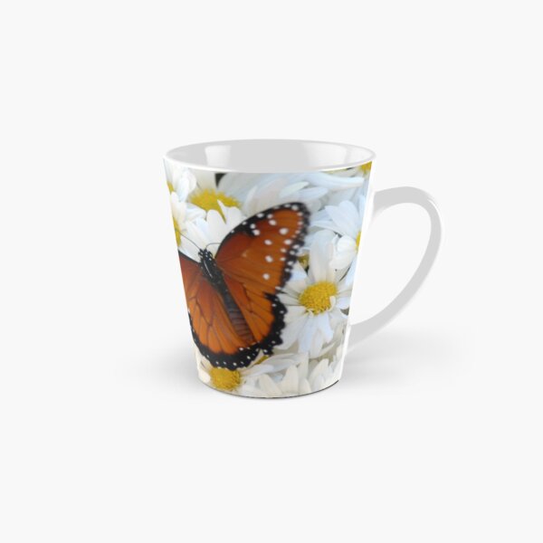 Butterfly on Daisies Tall Mug