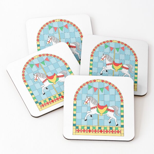 Item preview, Carousel white horse designed and sold by ZnDigitalPrints.