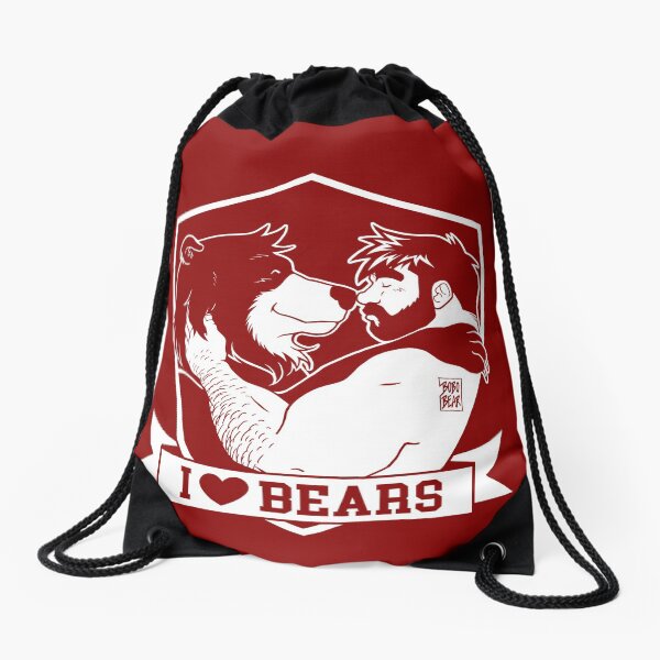 I LOVE BEARS Drawstring Bag