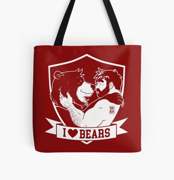 I LOVE BEARS All Over Print Tote Bag
