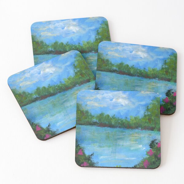 Item preview, Abstract lake landscape designed and sold by AnissaF.