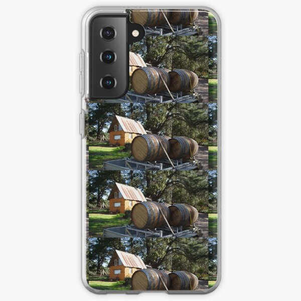 Wine Barrels at Magpie Springs Adelaide Hills Wine Region - Fleurieu Peninsula - by South Australian artist Avril Thomas Samsung Galaxy Soft Case