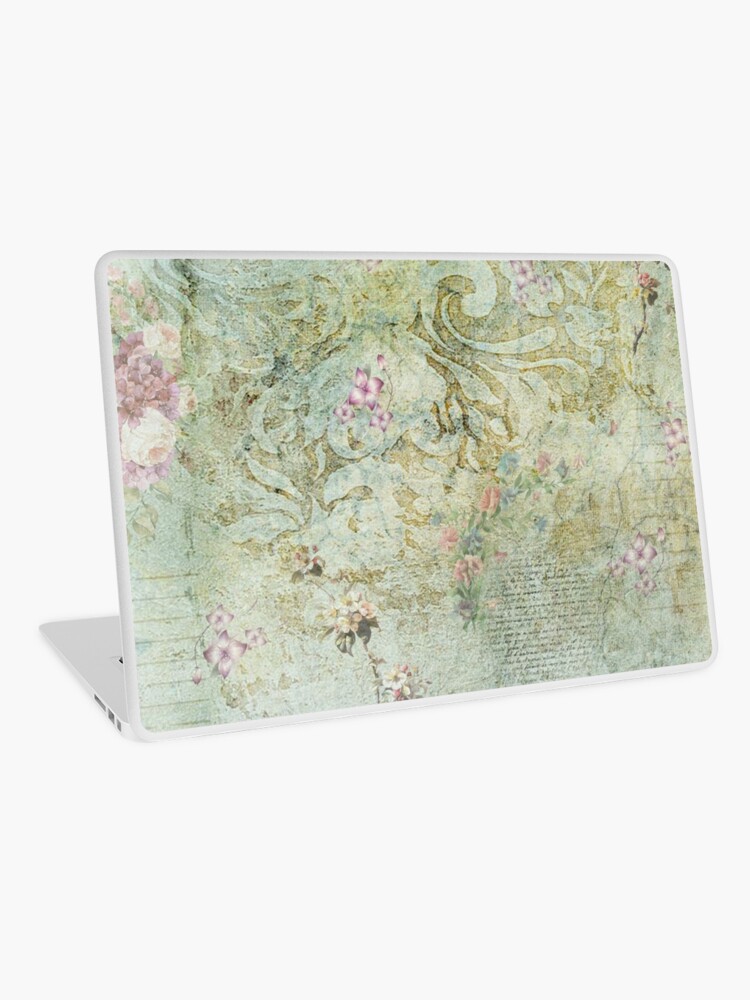 Vintage French Floral Wallpaper Laptop Skin By Jmarielle Redbubble