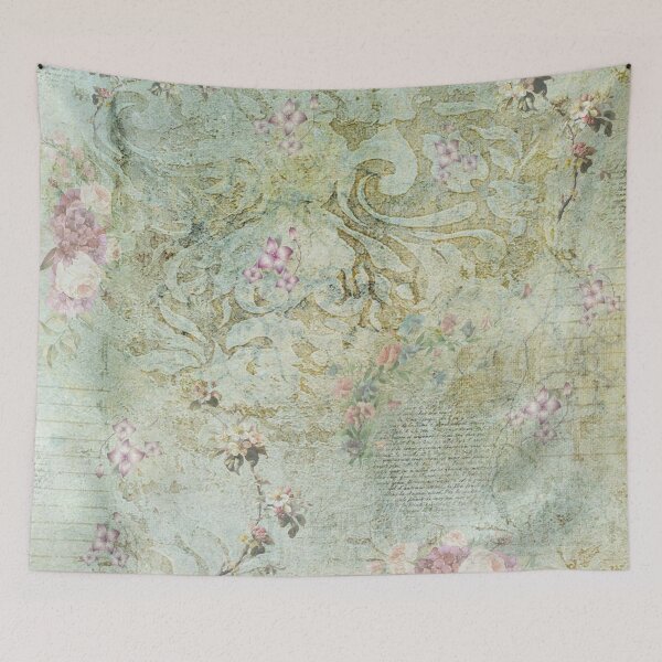 Item preview, Vintage French Floral Wallpaper designed and sold by J Marielle Designs.