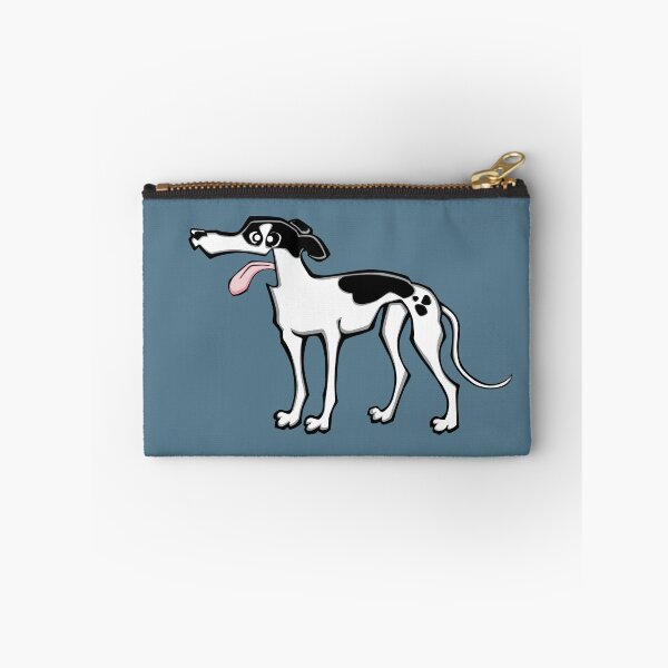 Item preview, Greyhound - White and Black (Full Body) BLUE BG designed and sold by TheChicken.