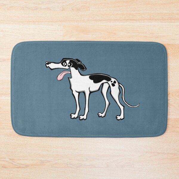 Item preview, Greyhound - White and Black (Full Body) BLUE BG designed and sold by TheChicken.