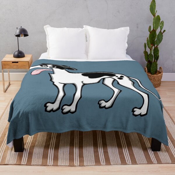 Item preview, Greyhound - White and Black (Full Body) BLUE BG designed and sold by TheChicken.