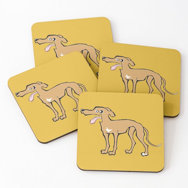 Item preview, Greyhound - Fawn (Full Body) YELLOW BG designed and sold by TheChicken.