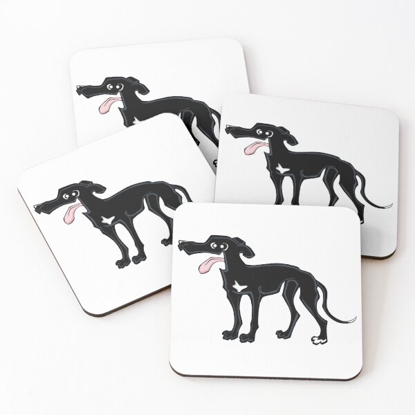Item preview, Greyhound - Black (Full Body) WHITE BG designed and sold by TheChicken.